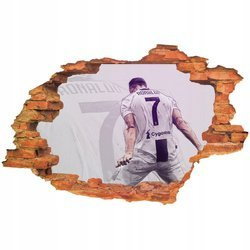 Naklejka na ścianę 3D Juventus cieszynka Ronaldo 90 cm na 60 cm