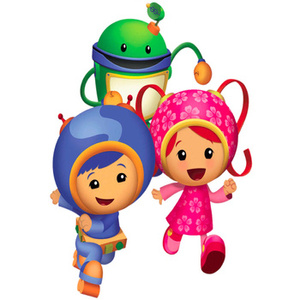 Naklejka na ścianę UMIZOOMI Milli, Geo i Bot 90 cm na 60 cm