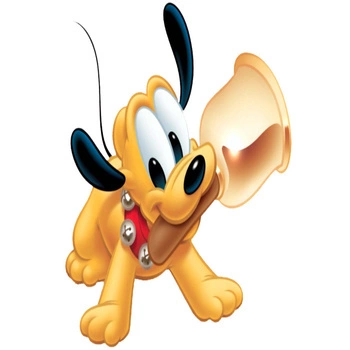 Naklejka na ścianę Pies Pluto z dzwoneczkiem 90 cm na 60 cm