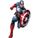 Naklejka na ścianę Kapitan Ameryka biegnie 90 cm na 60 cm
