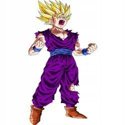 Naklejka na ścianę DRAGON BALL Gohan ssj 2 walka z Komórczakiem 90 cm na 60 cm