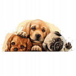 Naklejka na ścianę PIESEK 90 cm na 60 cm