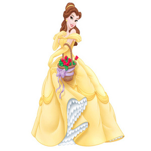 Naklejka na ścianę Księżniczki Disney Bella 90 cm na 60 cm