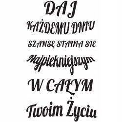 Naklejka na ścianę cytat napis MOTYWUJĄCY daj każdemu dniu 75 cm na 45 cm
