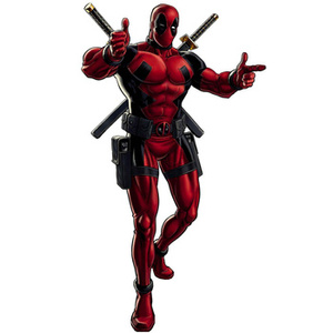 Naklejka na ścianę Deadpool strzela z palców 90 cm na 60 cm