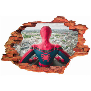 Naklejka na ścianę 3D Spider Man z pająkiem na plecach 90 cm na 60 cm