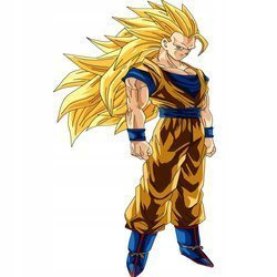 Naklejka na ścianę DRAGON BALL Son Goku ssj3 90 cm na 60 cm