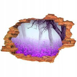 Naklejka na ścianę 3D Kwiaty w lesie 90 cm na 60 cm