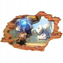 Naklejka na ścianę 3D Overwatch cała drużyna 90 cm na 60 cm