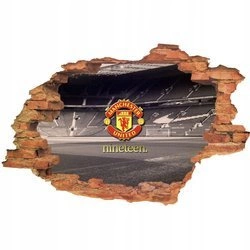 Naklejka na ścianę 3D Manchester United Logo na stadionie