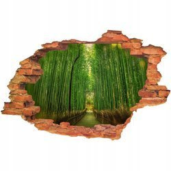 Naklejka na ścianę 3D Las baśniowy z kładką 90 cm na 60 cm