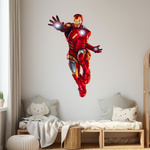 Naklejka na ścianę Iron Man Atakuje 90 cm na 60 cm