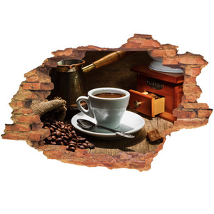 Naklejka na ścianę 3D Kawa słodka szufladka 90 cm na 60 cm