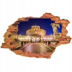 Naklejka na ścianę 3D Zamek św Anioła 90 cm na 60 cm