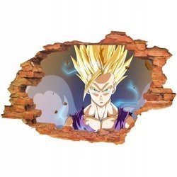 Naklejka na ścianę 3D DRAGON BALL Gohan ssj2 90 cm na 60 cm