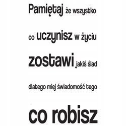 Naklejka na ścianę cytat napis MOTYWUJĄCY pamiętaj że wszystko 75 cm na 45 cm