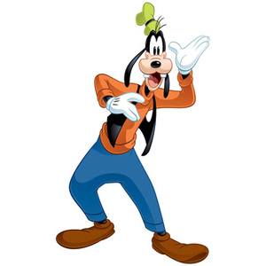 Naklejka na ścianę Goofy tańczy 90 cm na 60 cm