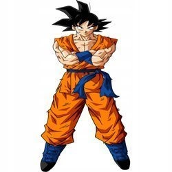 Naklejka na ścianę DRAGON BALL Son Goku czeka na jedzenie 90 cm na 60 cm