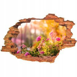 Naklejka na ścianę 3D Kwiaty przekwitające pelargonie 90 cm na 60 cm