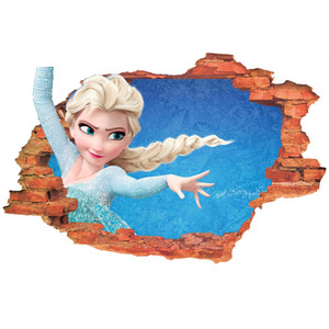 Naklejka na ścianę 3D KRAINA LODU Anna czaruje 60 cm na 90 cm