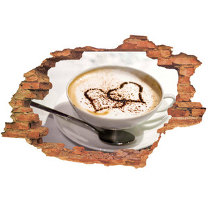 Naklejka na ścianę 3D Kawa dla zakochanych 90 cm na 60 cm