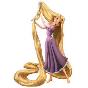 Naklejka na ścianę Zaplątani Roszpunka rozczesuje włosy 90 cm na 60 cm