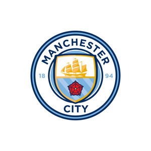 Naklejka na ścianę Logo Manchester City 60 cm na 60 cm