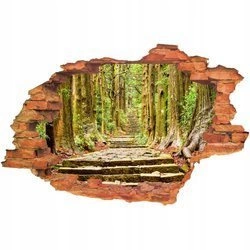 Naklejka na ścianę 3D Las trakt 90 cm na 60 cm