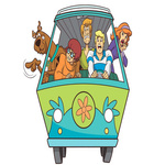 Naklejka na ścianę SCOOBY DOO podróż 90 cm na 60 cm