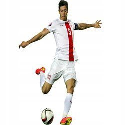 Naklejka na ścianę Robert Lewandowski strzela 90 cm na 60 cm