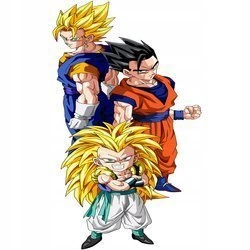 Naklejka na ścianę DRAGON BALL Goku Gohan Goten 90 cm na 60 cm