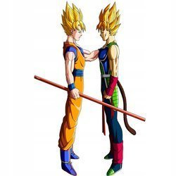 Naklejka na ścianę DRAGON BALL Goku i Bardock 90 cm na 60 cm