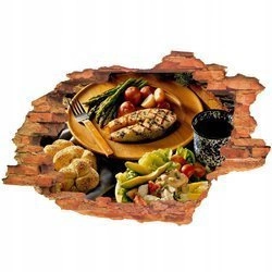 Naklejka na ścianę 3D Jedzenie posiłek dla wegetarian 90 cm na 60 cm