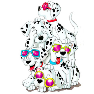 Naklejka na ścianę 101 DALMATYŃCZYKÓW na wakacjach 90 cm na 60 cm