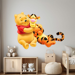 Naklejki na ścianę KUBUŚ PUCHATEK przytula tygryska 60 cm na 90 cm