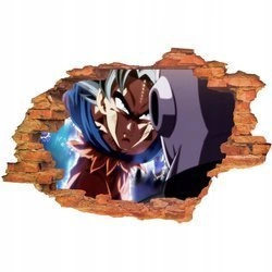 Naklejka na ścianę DRAGON BALL Goku niebiezpieczne spojrzenie 90 cm na 60 cm