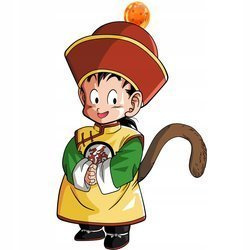Naklejka na ścianę DRAGON BALL młody Gohan i smocza kula 90 cm na 60 cm
