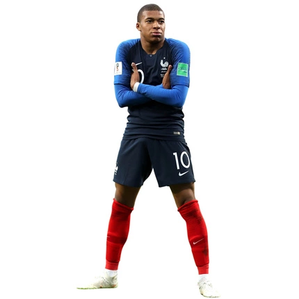 Naklejka na ścianę Kylian Mbappe cieszynka 60 cm na 90 cm