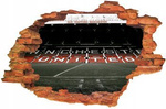 Naklejka na ścianę 3D Manchester United klasyczny stadion