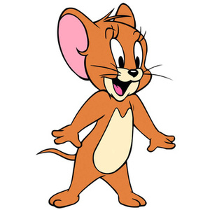 Naklejka na ścianę TOM I JERRY uśmiechnięta Jerry 90 cm na 60 cm