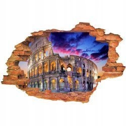 Naklejka na ścianę 3D Rzym Starożytny Amfiteatr z profilu 90 cm na 60 cm