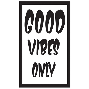 Naklejka na ścianę cytat napis MOTYWUJĄCY good vibes only 75 cm na 45 cm