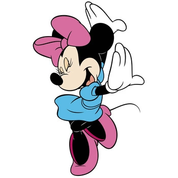 Naklejka na ścianę Myszka Minnie tańczy 90 cm na 60 cm