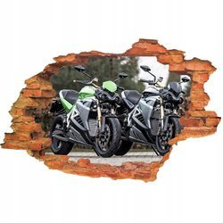 Naklejka na ścianę 3D Motor ścigacz na parkingu