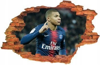 Naklejka na ścianę 3D PSG Kylian Mbappe