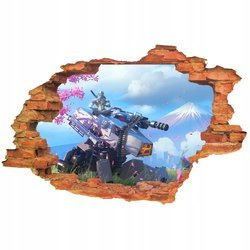 Naklejka na ścianę 3D Overwatch cała drużyna 90 cm na 60 cm