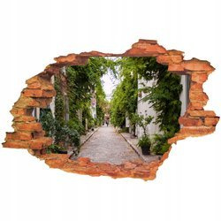 Naklejka na ścianę 3D Uliczka wśród zieleni  90 cm na 60 cm