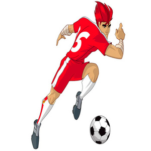 Naklejka na ścianę SUPA STRIKAS Skrętny Tygrys z piłką 90 cm na 60 cm
