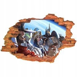 Naklejka na ścianę 3D Overwatch cała drużyna 90 cm na 60 cm