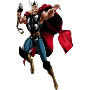 Naklejka na ścianę THOR skrzydła na hełmie 90 cm na 60 cm